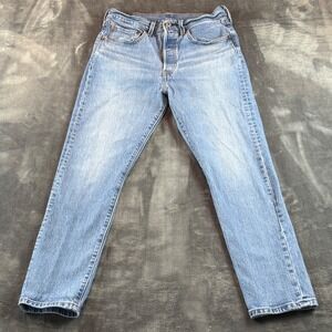 Levis 501 S Skinny Jeans Womens 30x28 Light Wash Button Fly High Rise